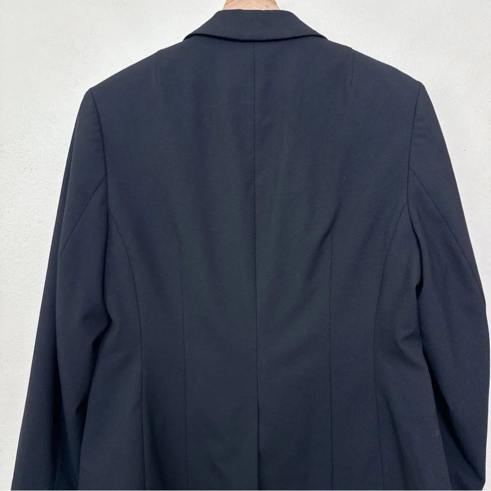 H&M Womens Medium Stretch Button Black Soft Blazer - Picture 11 of 13
